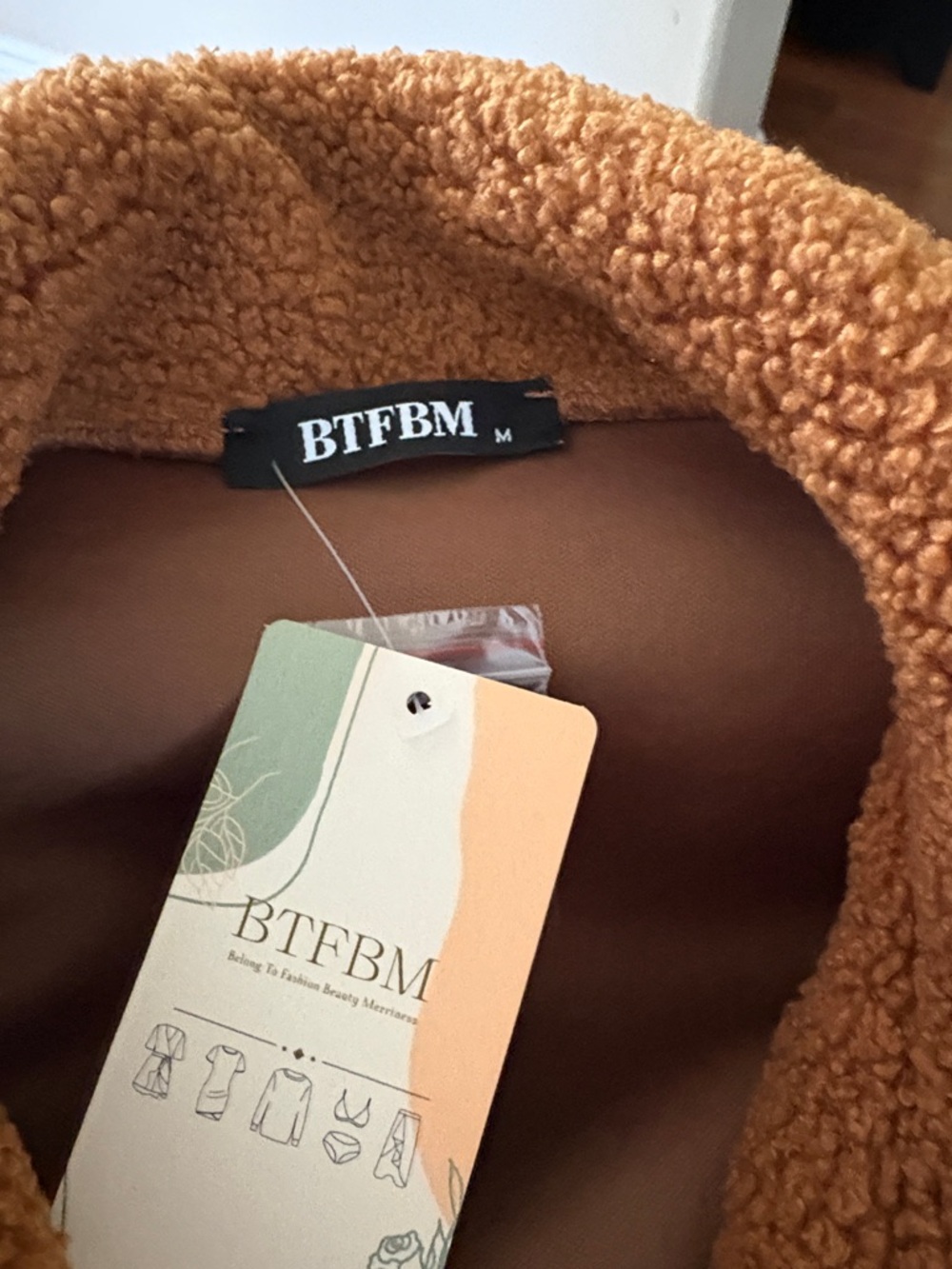 BTFBM Cozy Double-Breasted Teddy Coat NWT
